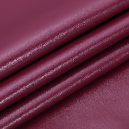 PATIKIL 29x17x0.03 Inch PU Leather Sheets, Soft Colored Faux Cowhide Grain PU Leather Sheet Repair Fabric Patch for Book Binding, Repairing, Crafting, Sewing, Dark Red - color: Dark Red