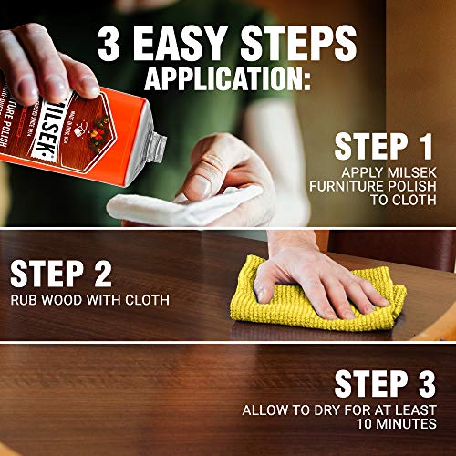 Milsek Furniture Polish and Wood Cleaner with Cinnamon Raspberry Scent - for Home and Household from Hardwood Floors to Kitchen Cabinets - 12 Fl Oz (Pack of 12) - style: 12 Fl Oz (12 Pack)