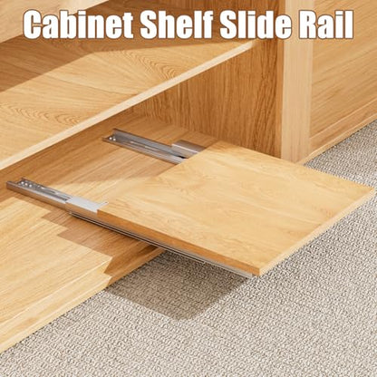 Undermount Drawer Slide Bottom Mount Pull Out Shelf Slides Full Extension - style: 16 Inch Drawer Slides