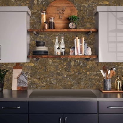 Vamos Tile 100-Pack Peel and Stick Backsplash Tile, 3" x 6" PVC Subway Tile - color: Rust Slate