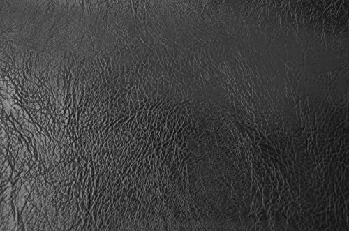 Wento Faux Leather Fabric, Soft Skin Grain PU - color: Black, size: 1/2 Yard (54" x 18")