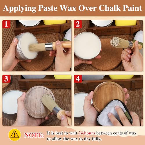 2PCS Furniture Finishing Wax Chalk Paint Clear Finishing Wax - color: White 400G