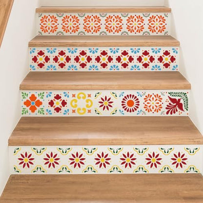Talavera Stencil Mexican Stencils 4” - style: Tile-4"/49p