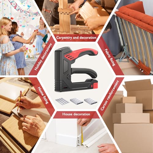 6-in-1 Heavy Duty Staple Gun for Wood, Upholstery & DIY Projects