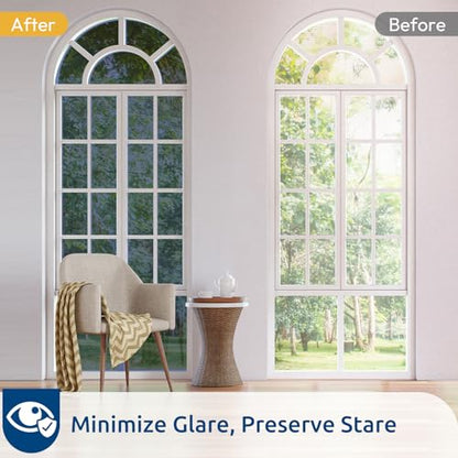 rabbitgoo Window Privacy Film One Way, 17.5" x 157.4", Blue Silver - color: Blue-silver, size: 17.5" x 157.4"