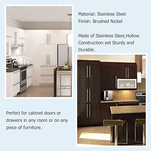 Goldenwarm 10 Pack Brushed Nickel Cabinet Knobs T Bar Knobs, 2Inch - color: ‎Brushed Stainless Steel