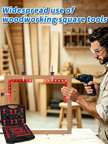 8PCS 90° Corner Clamps for Woodworking, Aluminum Right Angle Kit - size: 4x 5.5" + 4x 3.14"