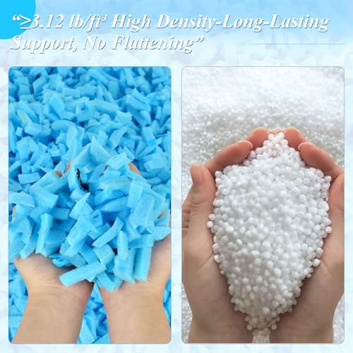 Bean Bag Filler, 40lbs Gel Shredded Memory Foam Filling - size: 40lbs
