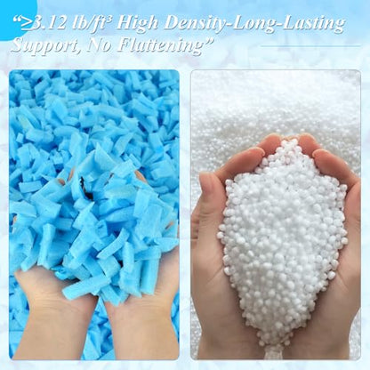 Bean Bag Filler, 15lbs Gel Shredded Memory Foam Filling - size: 15lbs