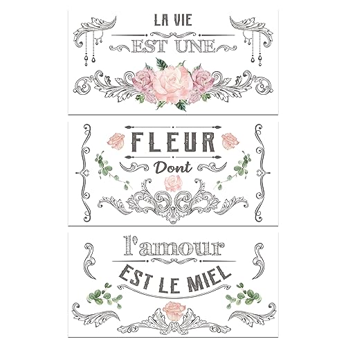 GLOBLELAND 3 Sheets Scrapbook Flower Rub on Transfers for Furniture and Crafts Decals 6x12 inch Furniture Transfer Stickers Self Adhesive Waterproof Redesign Décor Transfers Decals for Home - style: Scrapbook