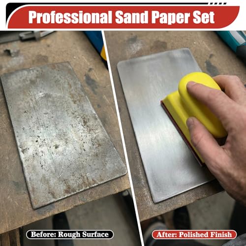 32Pcs Sanding Sponge Kit with Sanding Block, 180-3000 Grit Sandpaper