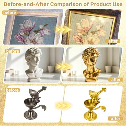 Gold Leaf Adhesive Kit, Gold Foil Kit for Crafts, Decoration