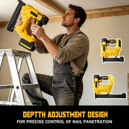 2-in-1 Cordless Brad Nailer for Dewalt 20V Battery (Tool Only)