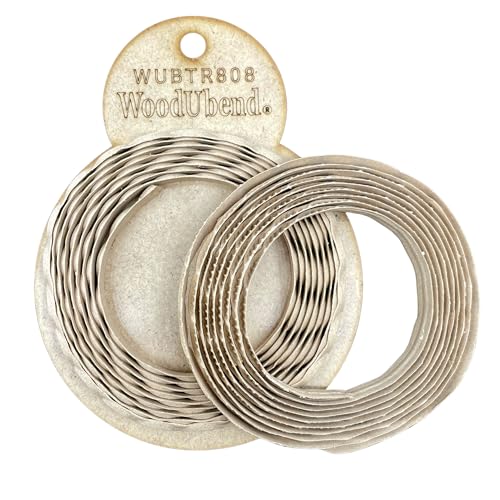 WoodUBend Trim TR808 215x0.8cm Heat Bendable & Flexible Wood Trims - DIY Craft, Furniture & Home Decor - Easy to Apply & Paint - Versatile, Reusable & Durable - size: TR808