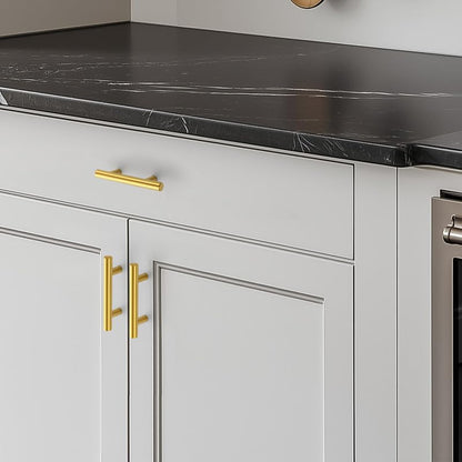 HOME EDIT Gold Cabinet Handles, Drawer Pulls, 2-1/2 Inch, 30 Pack - color: Brushed Brass, size: 2-1/2 Inch Hole Center