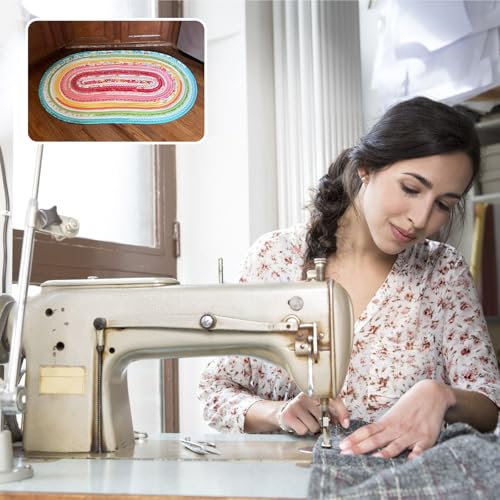2 Rolls Jelly Roll Batting Strips for Rugs 2 1/4 inch Cotton Quilt Batting - color: White-2roll