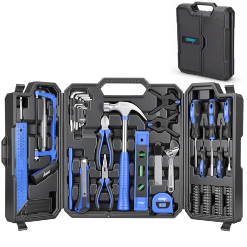 DISEN Home Tool Set with Storage Case Hammer Screwdrivers Pliers Wrenches - size: 81PCS