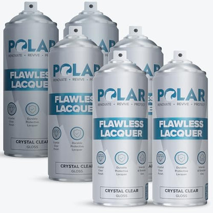 Polar Clear Gloss Flawless Lacquer Spray - 6 x 13.5 Fl Oz - color: Clear Gloss, size: 13.5 Fl Oz (Pack of 6)