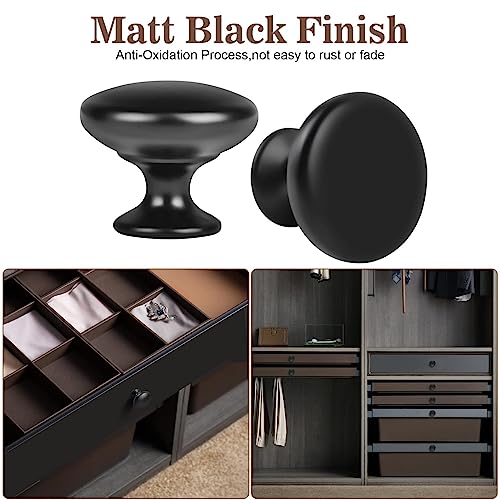Matte Black Cabinet Knobs 20 Pack Black Dresser Knob Kitchen Knob - color: Matt Black, size: 20
