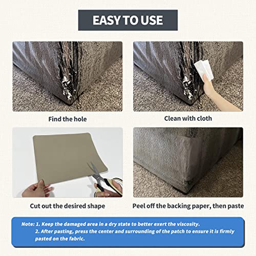 KING MOUNTAIN Canvas Repair Patch 9 x11 Inch 4 Pcs Self-Adhesive Waterproof Fabric Patch for Sofas, Tents, Furniture,Tote Bags, Car Seats (Beige-1) - color: Beige-1, size: Canvas-9"W×11"L-4pcs