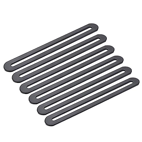 Xiaoyztan 6.1in Stainless Flat Brace Adjustable Support 6Pcs - color: Black, size: Large