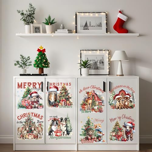 30 Pcs Vintage Christmas Rub-On Transfers for Furniture & Crafts - style: Vintage Christmas 03