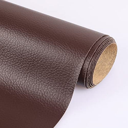 Marine Vinyl Upholstery Faux Leather Fabric, 2 YDS Chocolate Brown - color: Chocolate Brown, size: 2 Yards 55" x 72" (Pre-cut)