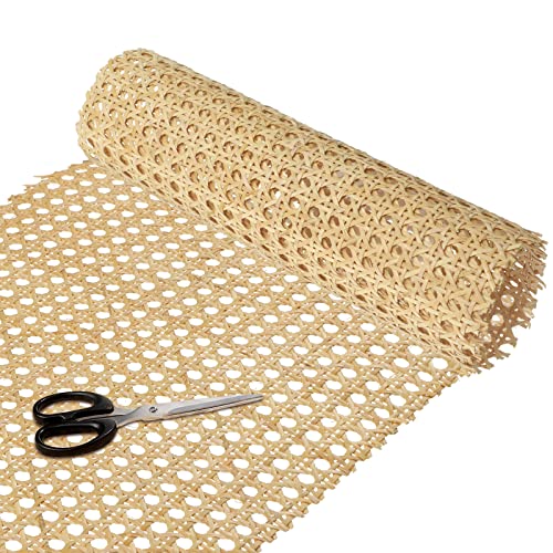 2 Feet 18'' Width Natural Woven Cane Webbing Roll, Rattan Repair Material - size: 2 Feet
