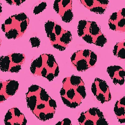 HOMETITUTE Neon Leopard Peel and Stick Wallpaper 118.1x17.7 Inch Vinyl - color: Neon Leopard Print