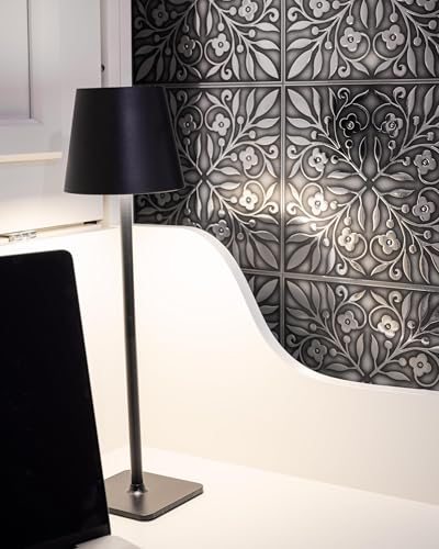 Main Street Peel and Stick Wallpaper Tiles Brushed Nickel & Silver - style: Brushed Nickel and Silver Leaves