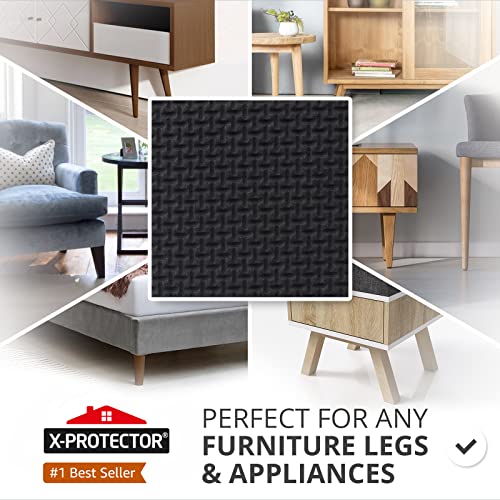X-PROTECTOR Non Slip Furniture Pads - 8 pcs Premium Furniture Grippers 4"! - size: 8 Square 4"
