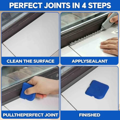 5Pcs Silicone Caulking Tools Compatible with Sealant Grout Finishing Sealing Blue Caulk Tool Kit