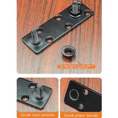 Bed Rail Brackets Bed Frame Hardware Black - color: Black, size: Small