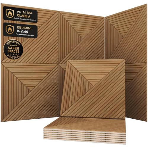 Soon Global Acoustic Wall Panels, FR-Arcadian Vortex - color: FR Arcadian Vortex, size: 23.6 X 23.6 Inches