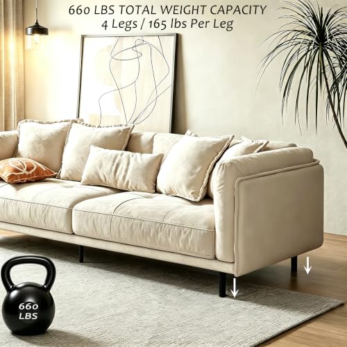 Geesatis 10" Furniture Legs,Round Solid Iron Tapered Legs,4Pcs Black - color: Black, size: Height: 10 inch & Straight