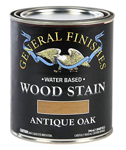General Finishes Water Based Wood Stain, 1 Quart, Antique Oak - color: Antique Oak, size: 1 Quart