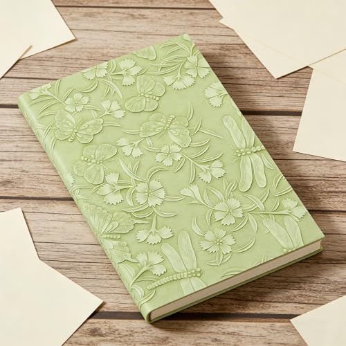 7PCS 7.9 x 11.8 Inch Embossed Faux Leather Sheets, Dragonfly Flower Embossed PU Leather Sheet, Textured Vinyl Fabric for DIY Earrings Upholstery Sewing Crafts Purse Bag Making