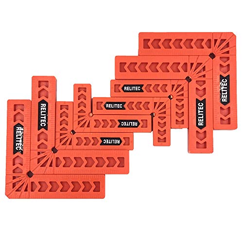 90 Degree Corner Clamp Clamping Squares Woodworking Tools Positioning Squares Right Angle Clamp Wood Clamps for Gluing Cabinets Picture Frames or Drawers Set of 8（3" 4"） - style: 4PCS 3'' + 4PCS 4''