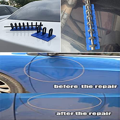 Car Dent Repair Tools Heavy Duty Paintless Repair Removal Tools Strong Dent Puller Handle Lifter Blue Glue Tabs Powerful Body Repair Dent Remover Tool Kit for Car Dent Repair (Blue) - color: Blue-2