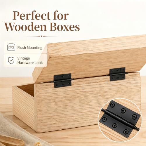 2 Inch Folding Butt Hinges, Matte Black, 2Pcs - color: Matte Black, size: 2 Inches