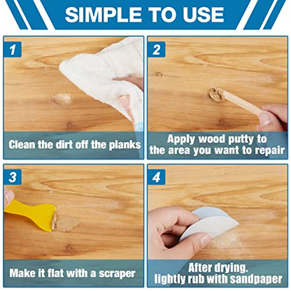 Deuvuo Natual Wood Putty, Wood Putty Filler - Our Wood Grain Filler Offers a Quick and Lasting Fix for Any Damage or Flaw - Paintable, Stainable, Sandable & Quick Drying - 9.87 Ounce - color: 9.87oz Natual