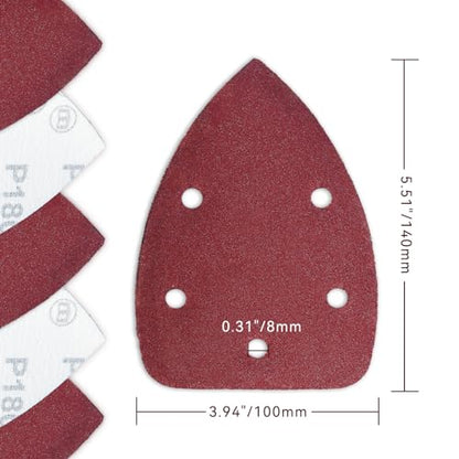 60 Pcs 180 Grit Mouse Sandpaper, Aluminum Oxide Mouse Sanding Pads - size: 180 Grit