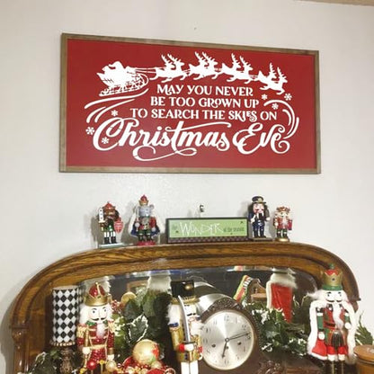 Christmas Stencils for Painting on Wood Reusable Large Merry Christmas Believe Stencils for Window Door Hanger Home Crafts Canvas Wall Holiday (14in Christmas) - style: 14in Christmas