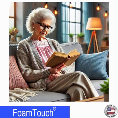 FoamTouch High Density Upholstery Foam (1" x 24" x 72"), 1.79LB Density-45LB ILD, Made in USA – Ideal for Couch Cusions, Chair Cushions, Bench Cushions and Varity of Upholstery Projects - size: 1" x 24" x 72"