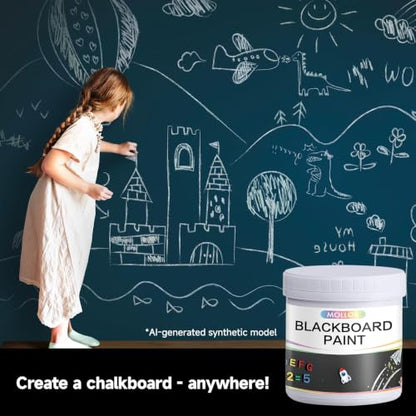 Chalkboard Paint Black Chalk Board Paint for Wall, 16Oz, Cover 50 sq.ft - size: 16 Fl Oz (Pack of 1)