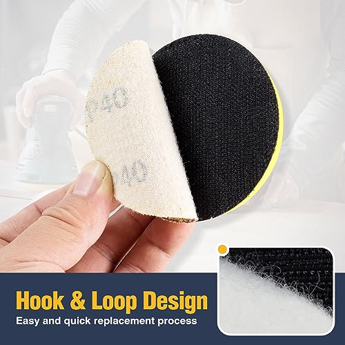 S SATC 50PCS 3 Inch Hook and Loop Sanding Discs Orbital Sander Sandpaper for Orbital Sander Include 40/60/80/120/220/320/400/600/800/1000 Grits Sanding Discs for Woodworking Automotive Metal - style: (40-1000)Grit 50 pack