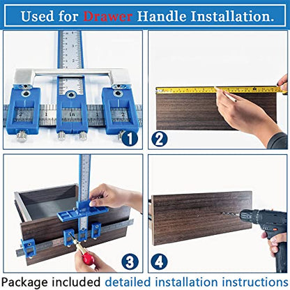 King&Charles Cabinet Hardware Jig & Automatic Center Punch Set. - style: ORIGINAL-ABS