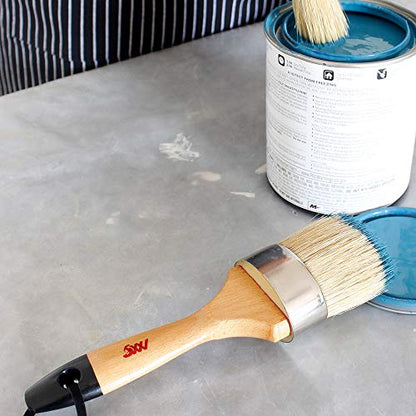 Chalk Wax Paint Brush Bundle - 5 Multi-Sized Brushes for Detailed Furniture Painting & Waxing, Compatible with Annie Sloan and Fusion Mineral Paints, Perfect for Milk Paint and Soft Wax Applications