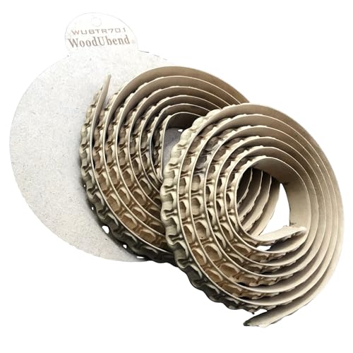 WoodUBend TR701 Pack of 2 Trims 208x1.9cm Heat Bendable & Flexible Wood Trims - DIY Craft, Furniture & Home Decor - Easy to Apply & Paint - Versatile, Reusable & Durable - size: Pack of 2 (208x1.9cm)