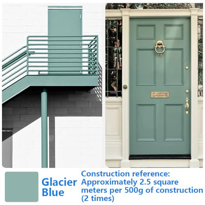 Wood and Metal Paint 2-in-1 Brush (6.35oz, Glacier Blue) Convenient Solid Wood Furniture Repair, Outdoor Metal Coating - color: Glacier Blue, size: 6.35 Fl Oz (Pack of 1)